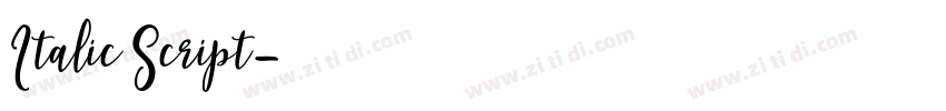 Italic Script字体转换